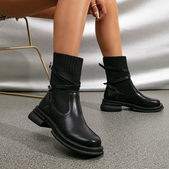 Women's ankle boots with straps