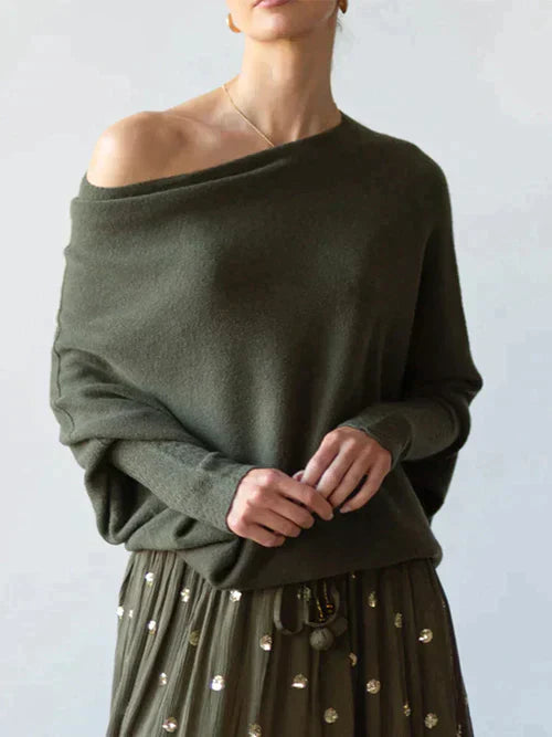 Fashionable Off-the-Shoulder Sweater