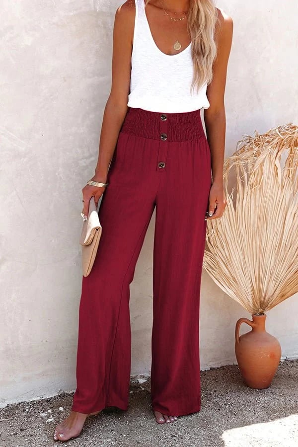 Andle - Women's high-waisted trousers