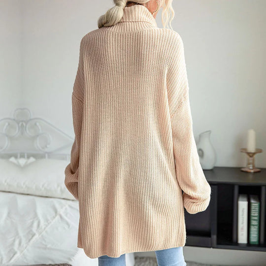 Plain Long-Sleeve Jumper with Side Slits | Simple and Stylish Knitwear