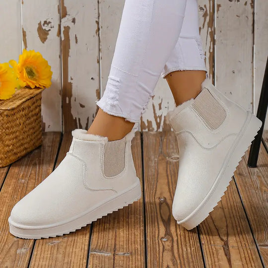 Elisa  - Trendy Fluffy Thermal Slip-On Snow Boots