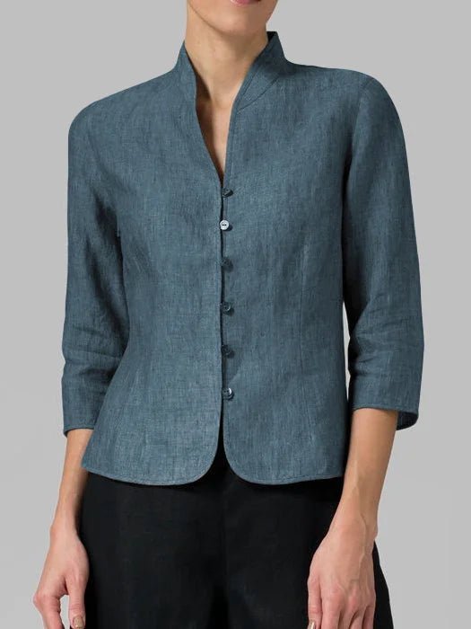 Chic Cotton-Linen Cardigan for Stylish and Comfortable Wear