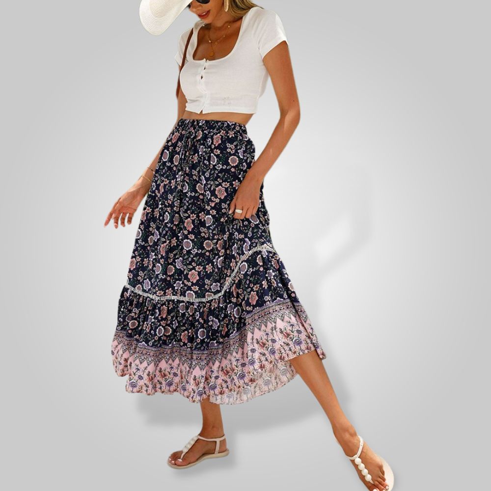 Kaylee | Women's Summer Boho Skirt | Long