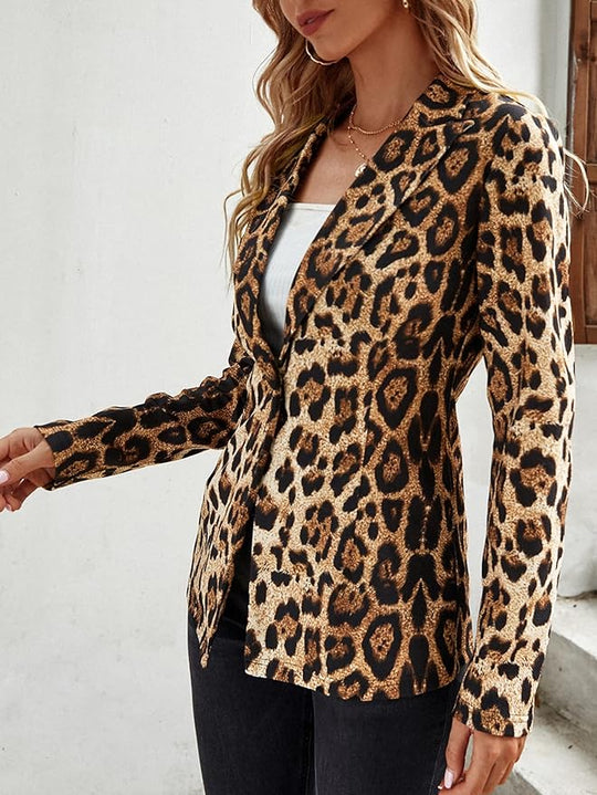 Chic Leopard Blazer for Women