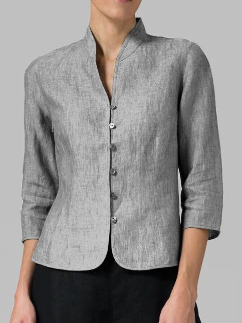 Chic Cotton-Linen Cardigan for Stylish and Comfortable Wear