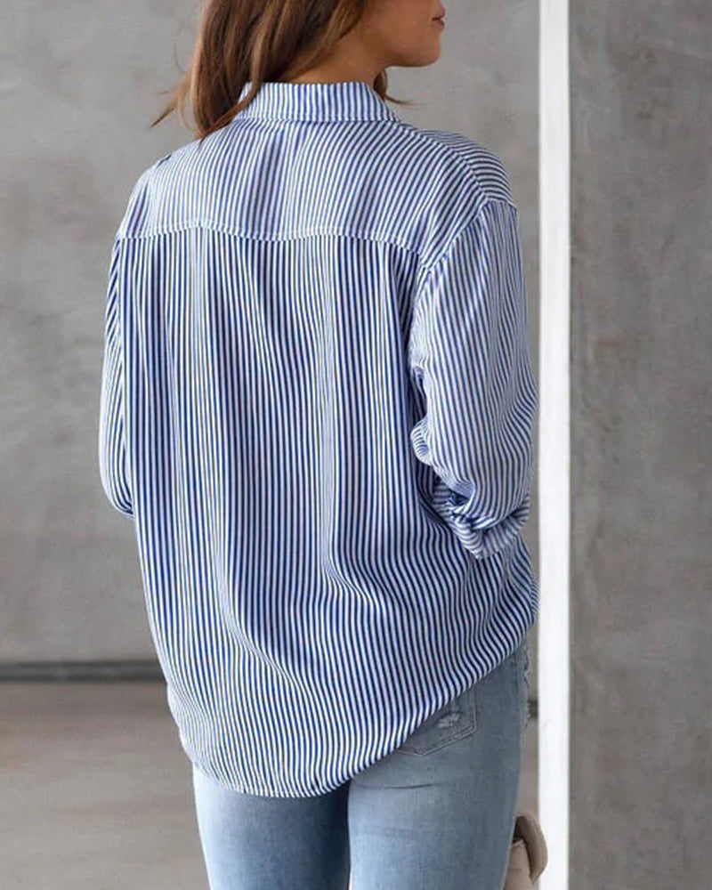 Pocket Shirt with Striped Pattern