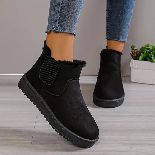 Elisa  - Trendy Fluffy Thermal Slip-On Snow Boots