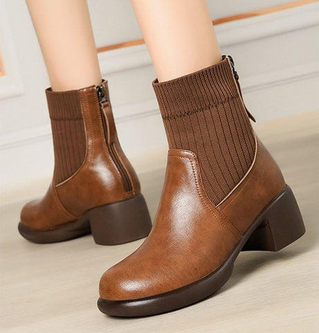 Maly - Stretch Thin Sock Boots for Women