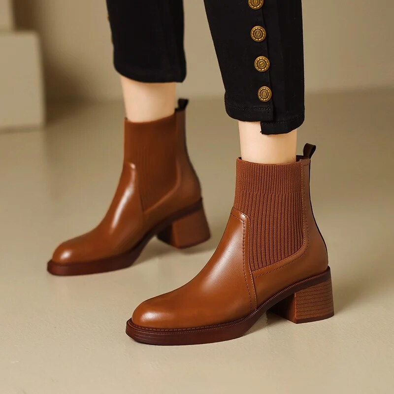 Maly - Stretch Thin Sock Boots for Women