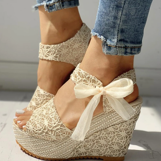 Essa Sandals - Elegant Summer Sandals with High Wedge Heel