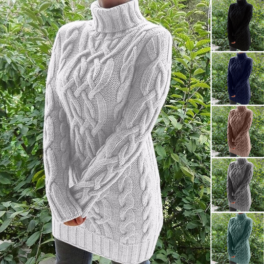 Lotus - Turtleneck Sweater for Women