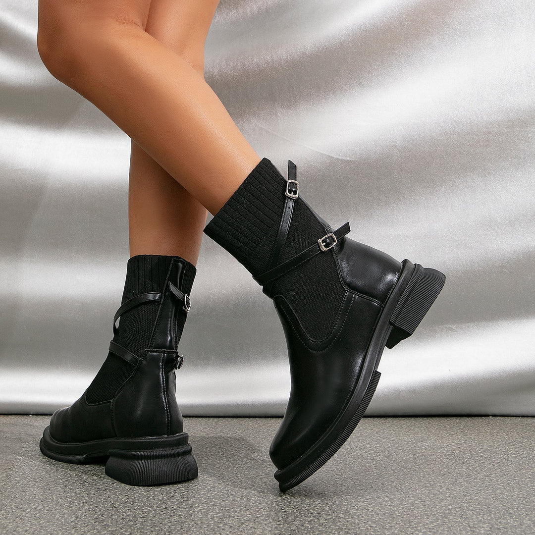 Women's ankle boots with straps