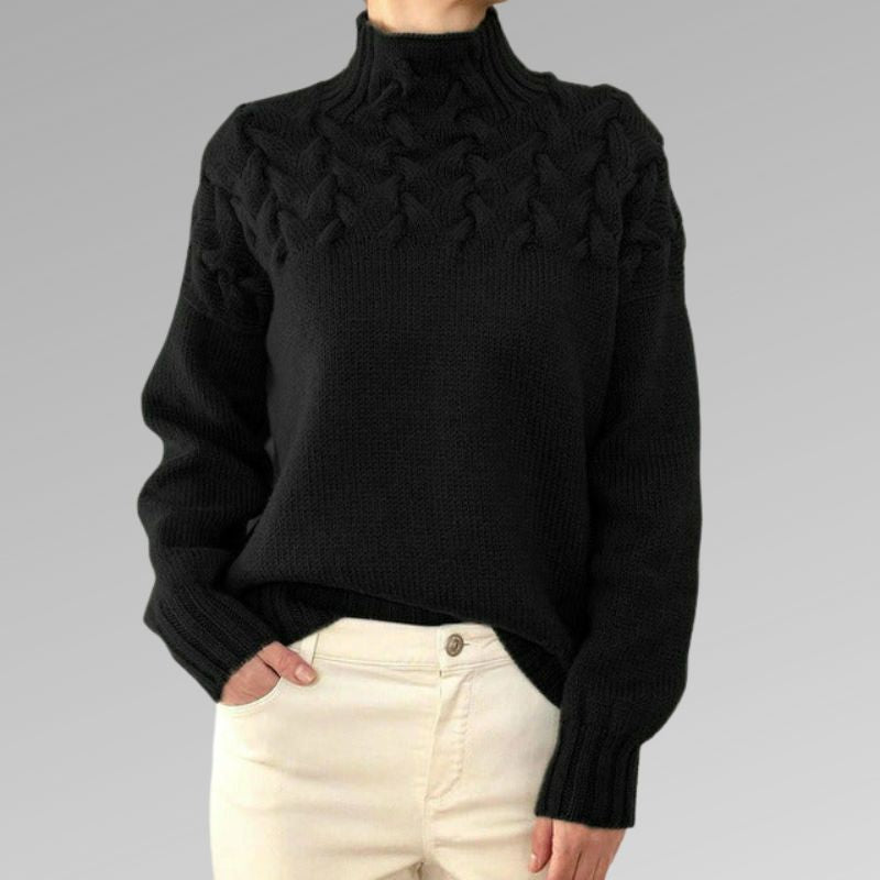 Elegant Cable Knit Sweater