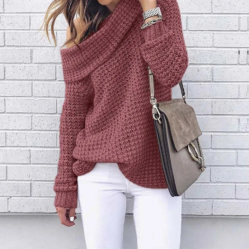 Lois - Stylish Off-Shoulder Sweater