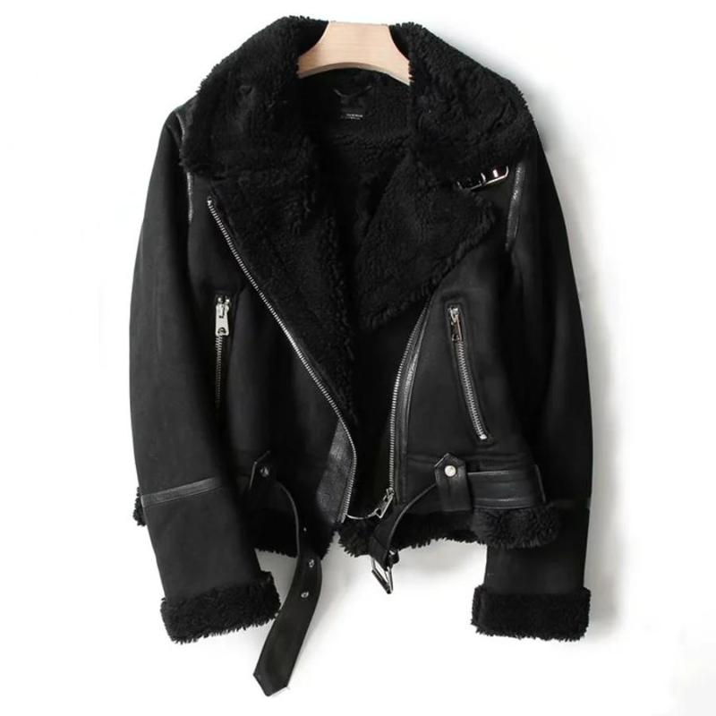 Ily - Leather Jacket with Quilted Lining