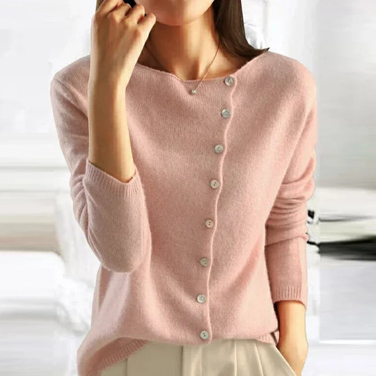 Juul Sweater - Stylish Cardigan with Asymmetric Button Design