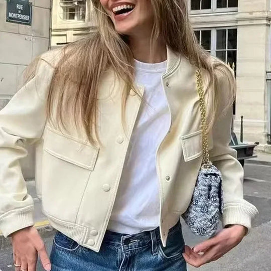 Women's Cropped Bomber Jacket