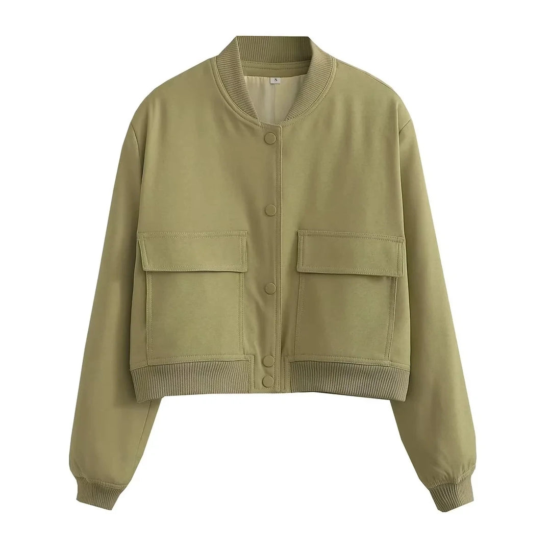 Women's Cropped Bomber Jacket