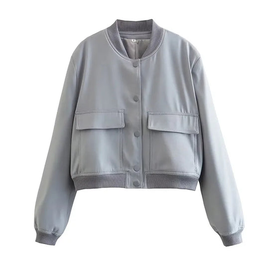 Women's Cropped Bomber Jacket