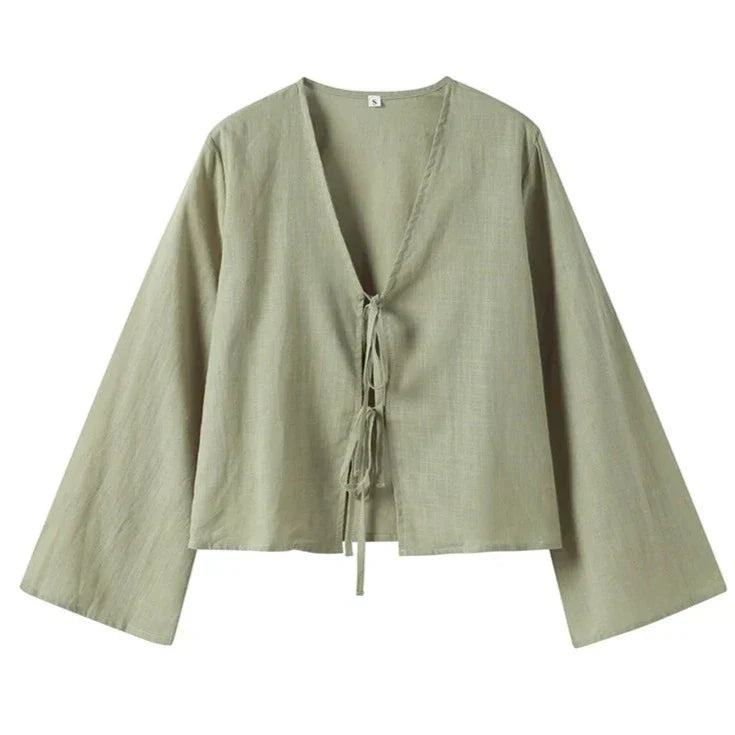 World Of Women - Linen Shirt With Laces