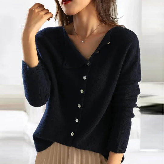 Juul Sweater - Stylish Cardigan with Asymmetric Button Design