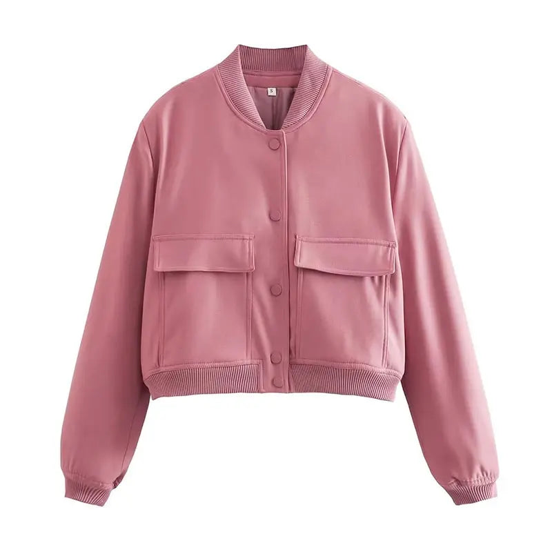 Women's Cropped Bomber Jacket