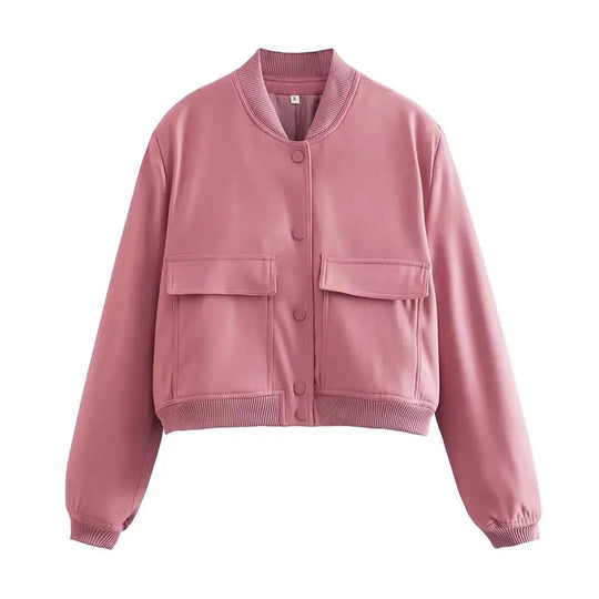 Women's Cropped Bomber Jacket