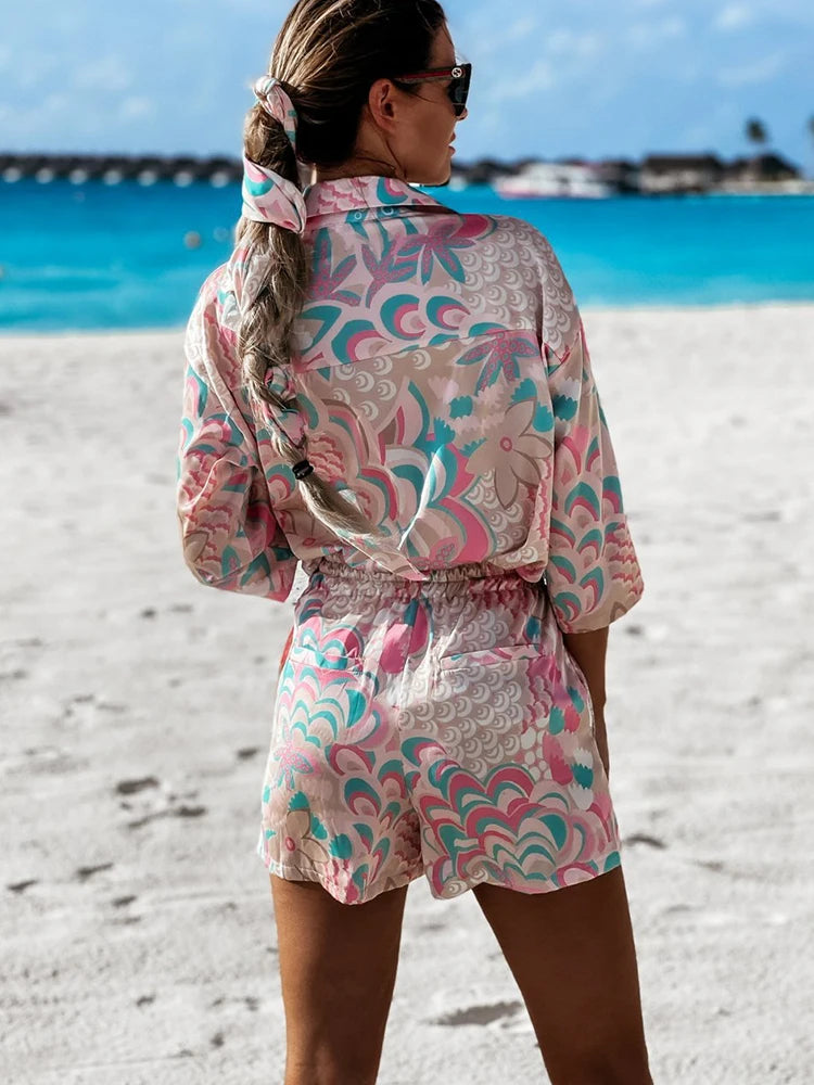 Fianna | Printed Summer Shirt & Shorts Set