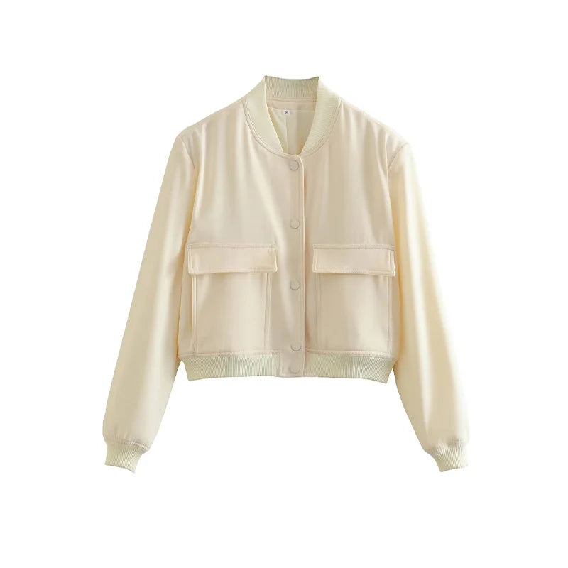 Women's Cropped Bomber Jacket