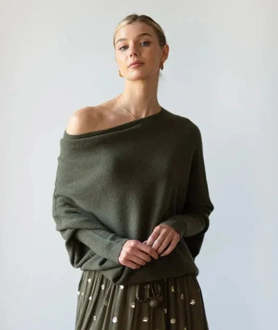 Jacques - Asymmetric Sweater with Open Neck