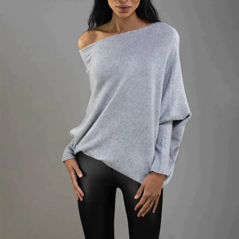 Jacques - Asymmetric Sweater with Open Neck