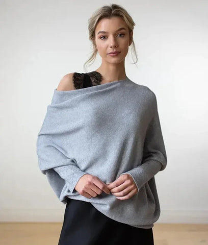 Jacques - Asymmetric Sweater with Open Neck