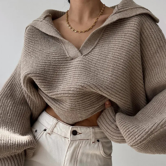 Stylish Chunky Knitted Sweater for Winter Women