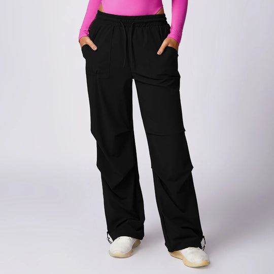 Quick-Dry Women's Pants with Elastic Waistband and Pockets