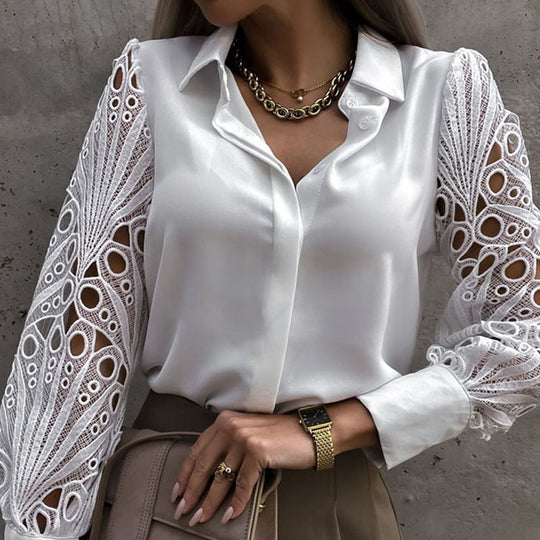 Rosalind | Blouse with Lace Sleeves