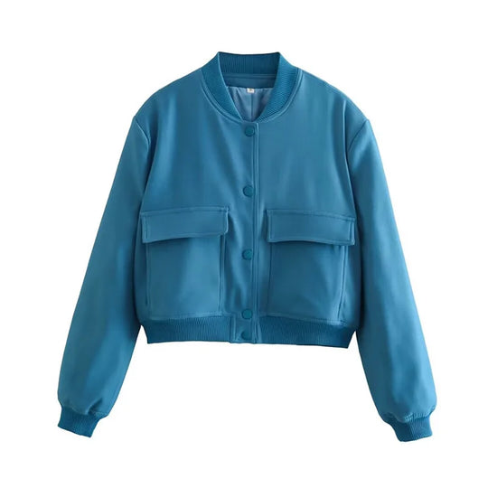 Women's Cropped Bomber Jacket