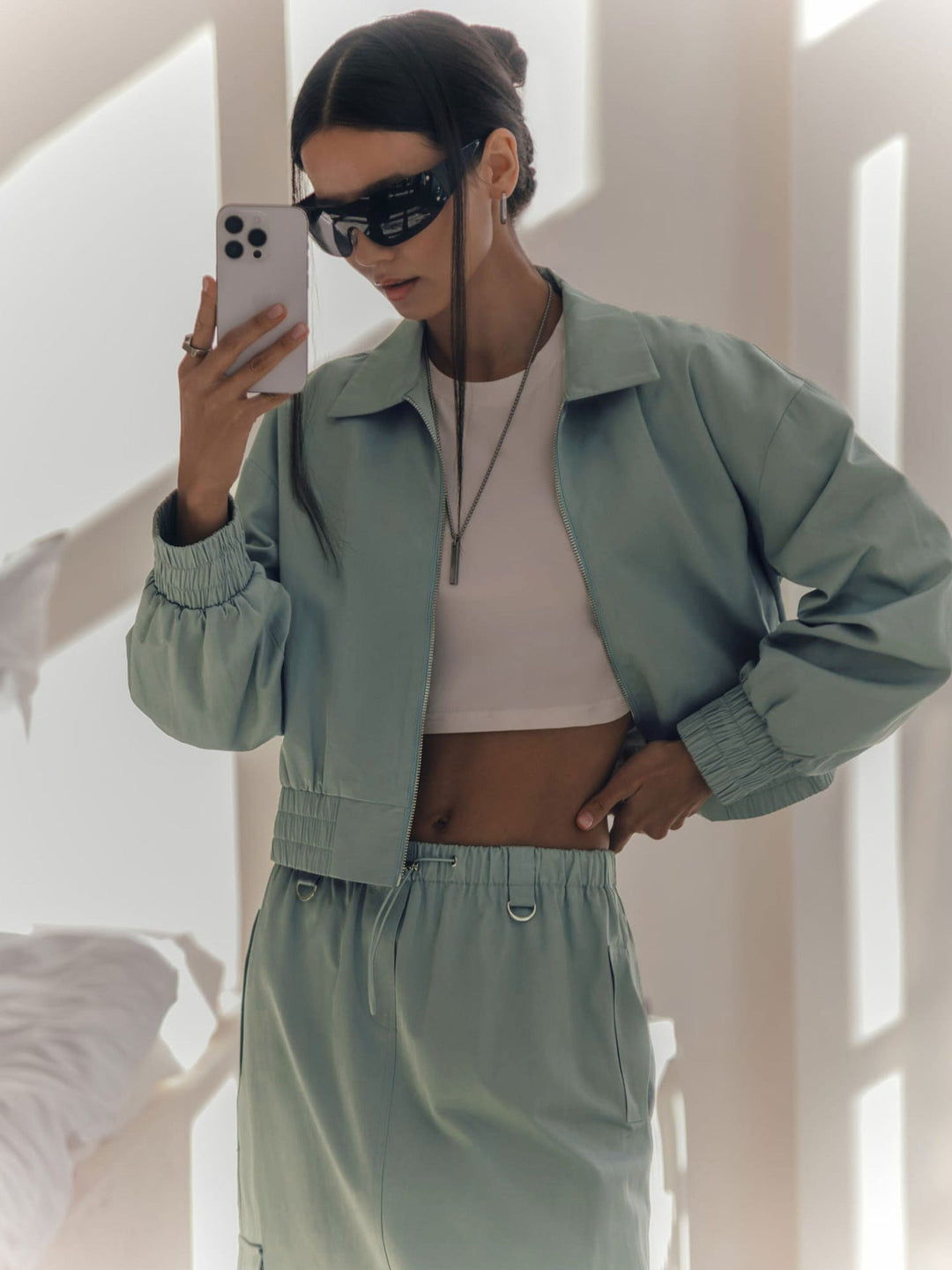 Issa Jacket - Trendy Green Short Jacket