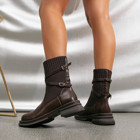 Women's ankle boots with straps