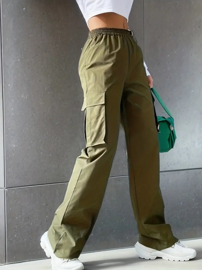 Marie Trousers - Casual Cargo Trousers with Elastic Waist