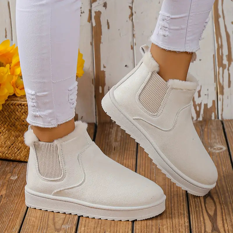 Elisa  - Trendy Fluffy Thermal Slip-On Snow Boots