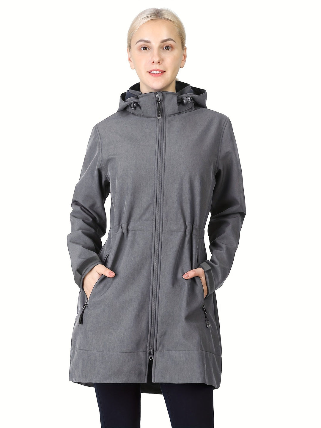 Cheral - Waterproof and Windproof Long Softshell Jacket for Women