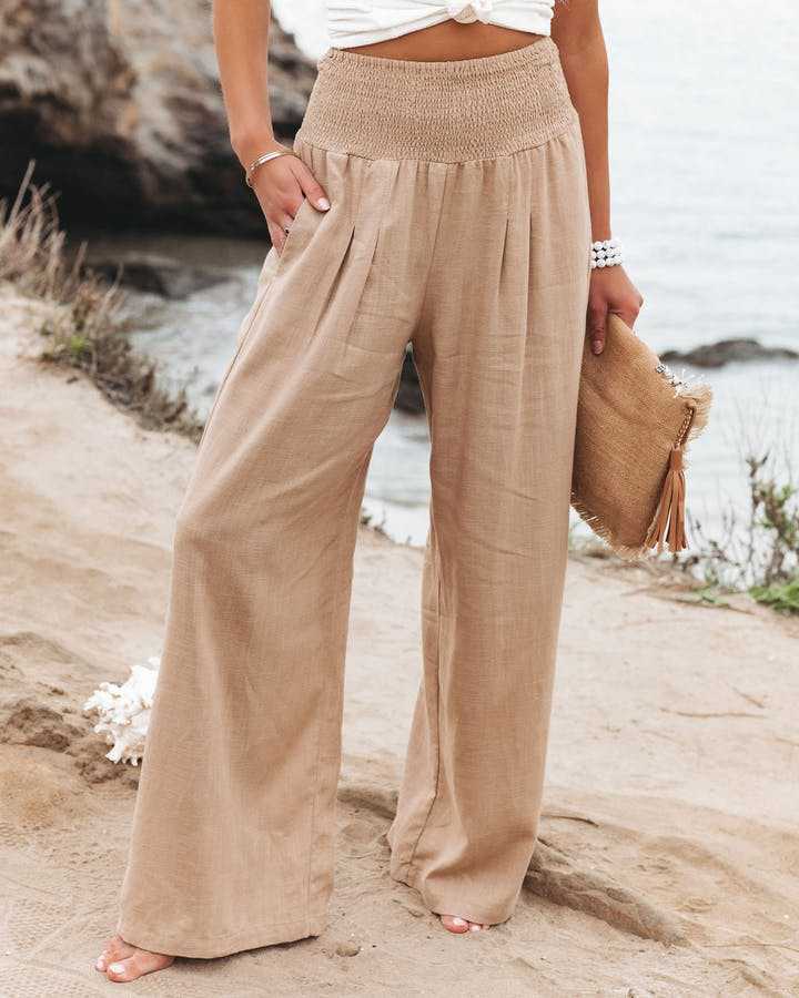 Oliva - Casual trousers with wide legs