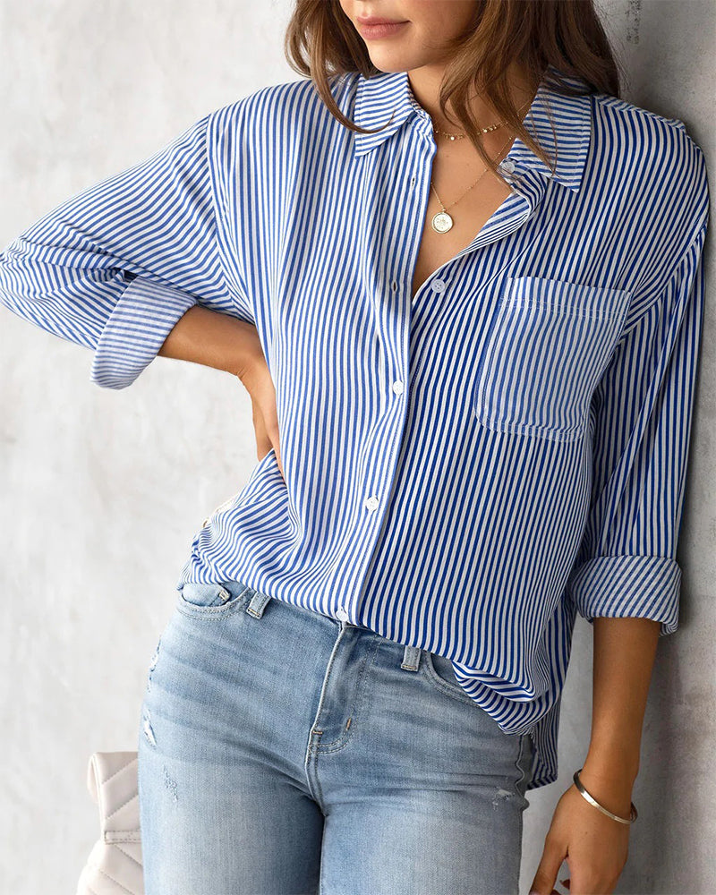 Pocket Shirt with Striped Pattern