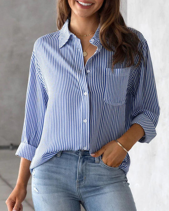 Pocket Shirt with Striped Pattern