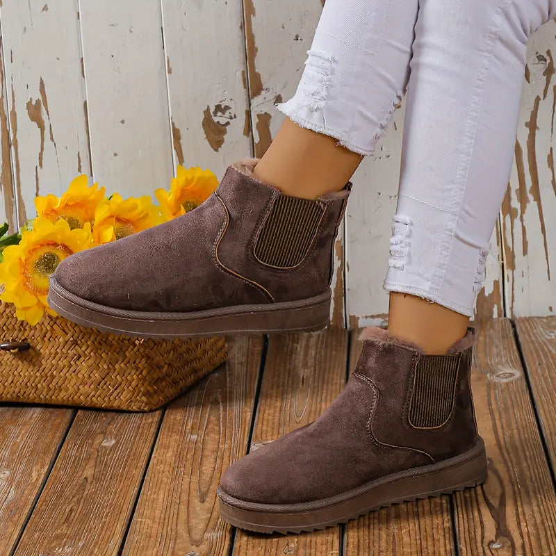 Elisa  - Trendy Fluffy Thermal Slip-On Snow Boots