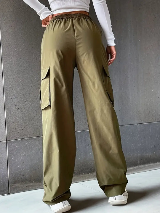 Marie Trousers - Casual Cargo Trousers with Elastic Waist