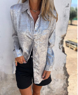 Lucienne | Chic Metallic Blouse