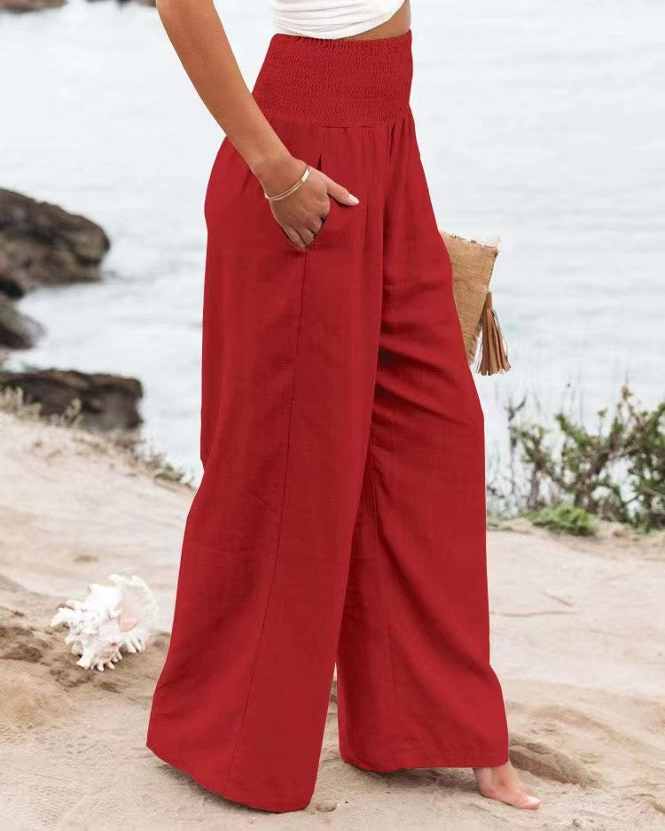 Oliva - Casual trousers with wide legs