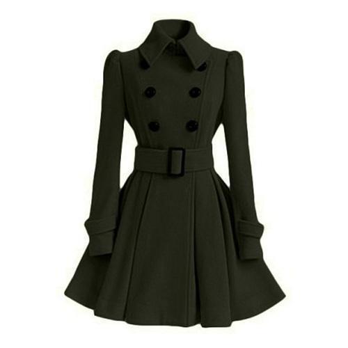 Chelsey - Women's Double-Breasted Windbreaker Trench Coat