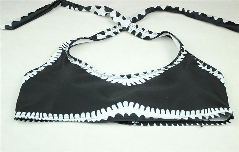 Lara - Black and white bandeau bikini